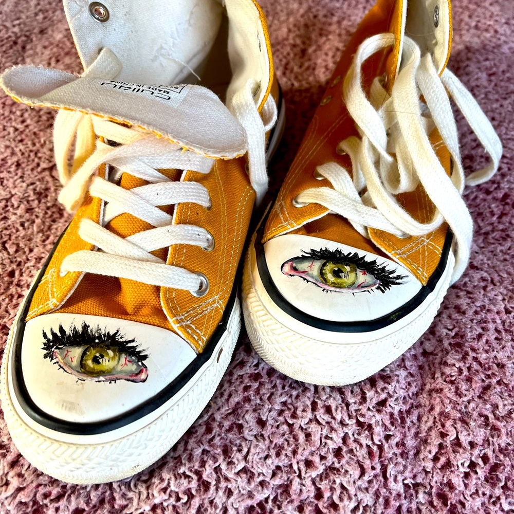 Custom “Chucks” Size 7.5 Great Condition. - image 1